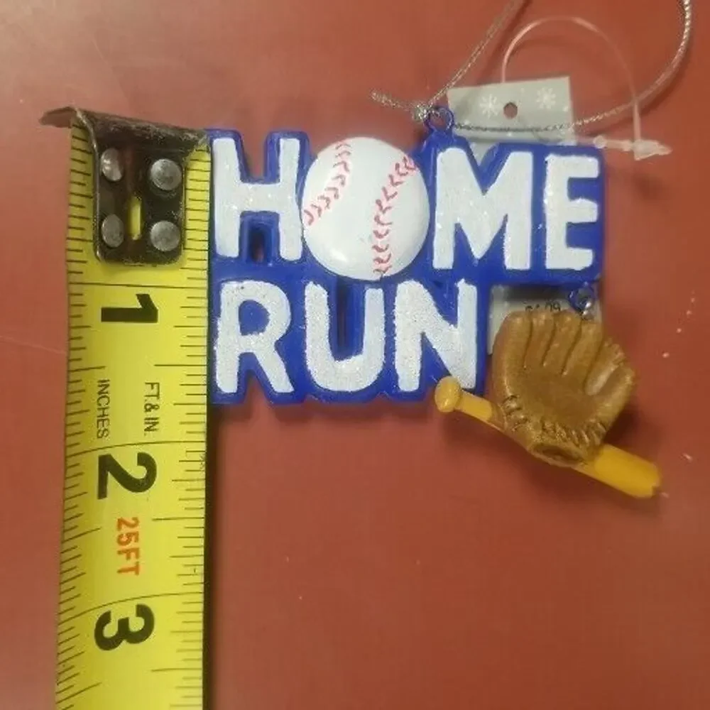 Glass Ornament Baseballs, Home Run Bat Glove Christmas Lot Of 3 Robert Stanley